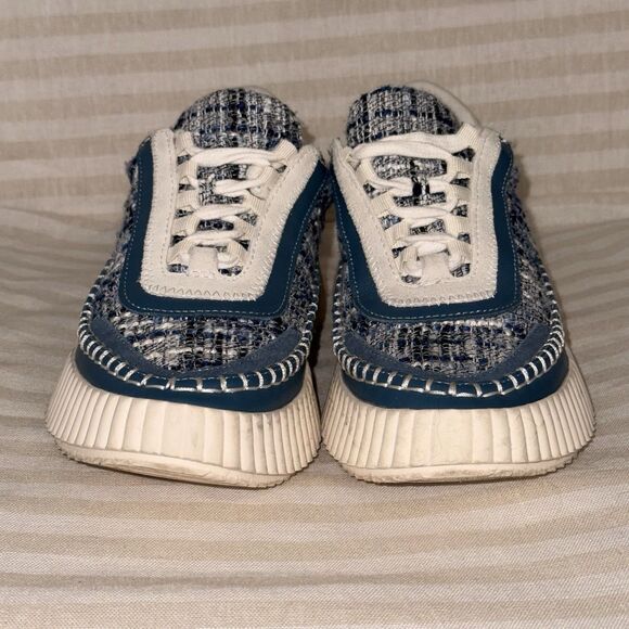 Dolce Vita Dolen Platform Tweed Sneakers Blue Womens Size 7.5 - Picture 2 of 10